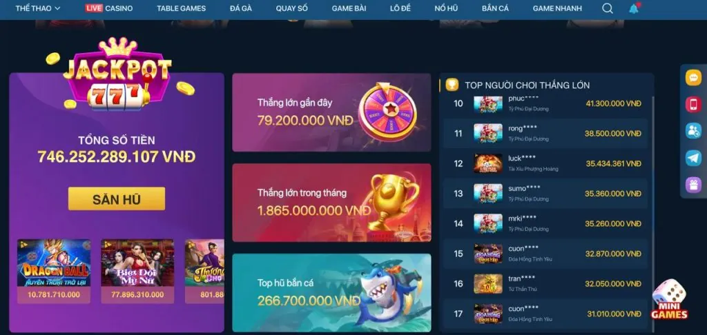 Trò chơi Nổ Hũ tại F88 Casino